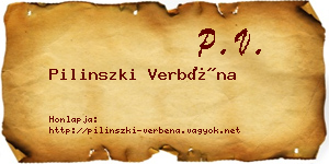 Pilinszki Verbéna névjegykártya